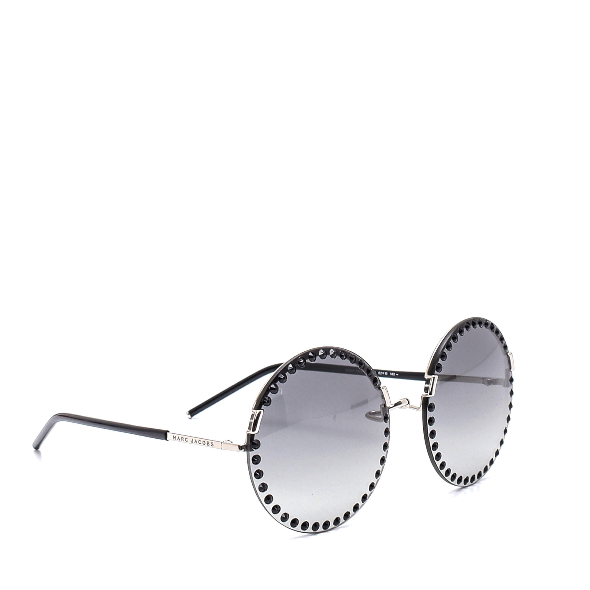 Marc Jacobs - Black Crystal Round Sunglasses